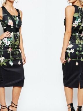 Ted Baker | Dresses | Ted Baker Looez Lace Trim Pleated Midi Dress |  Poshmark